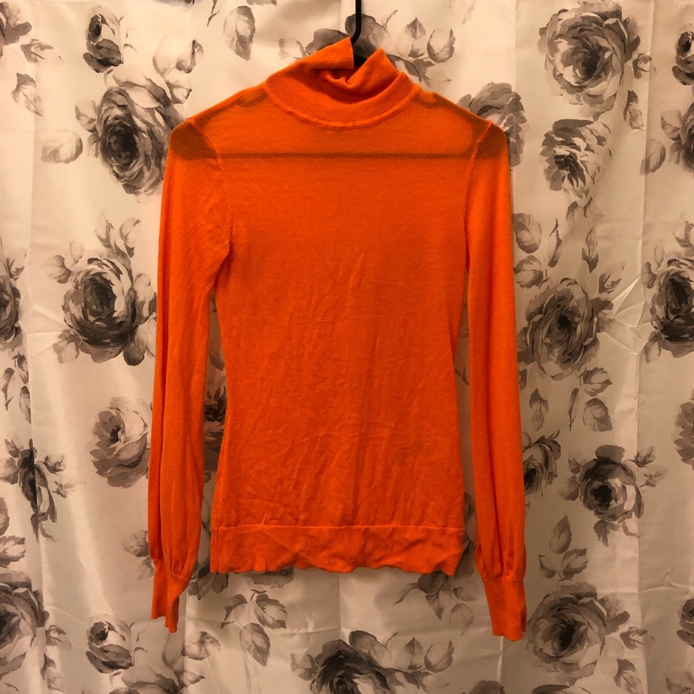 Orange turtleneck